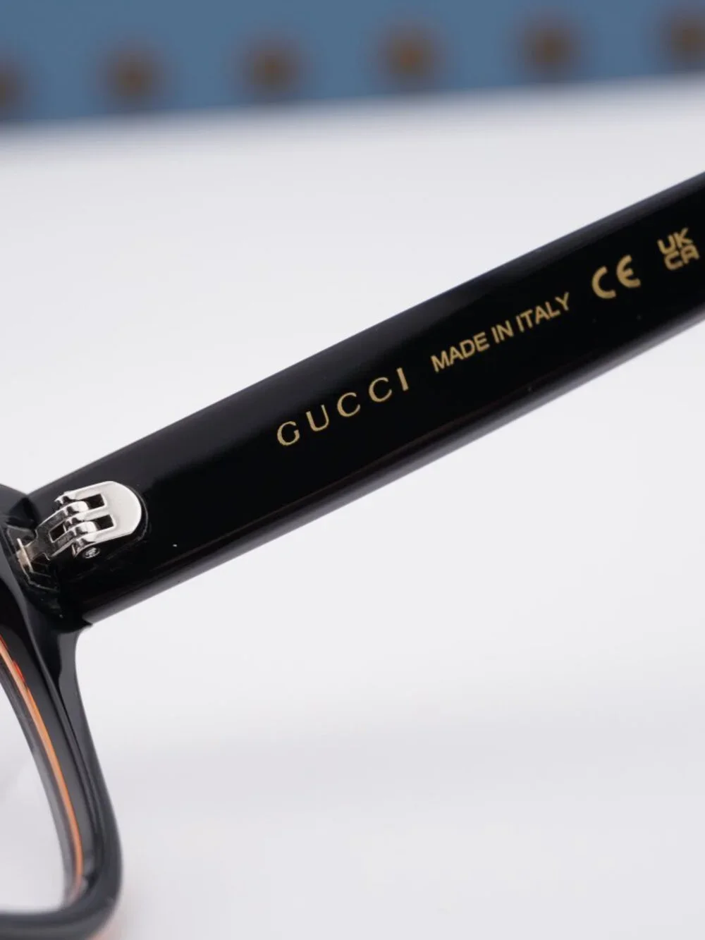 Gucci GG1796O 007 Square Eyeglasses - Black/Red 55mm